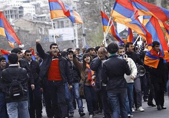 Ermənistanda anti-Rusiya aksiyası