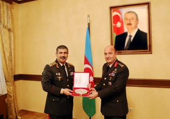 Zakir Həsənov Türkiyə xüsusi təyinatlılarının komandanını qəbul edib