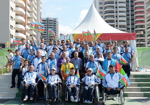 Rio-de-Janeyrodakı Paralimpiya Kəndində Azərbaycan bayrağı qaldırılıb