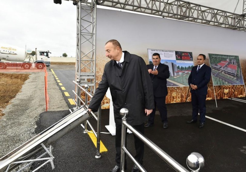 Ağstafa taxıl və un məmulatları istehsalı kombinatının təməli qoyuldu