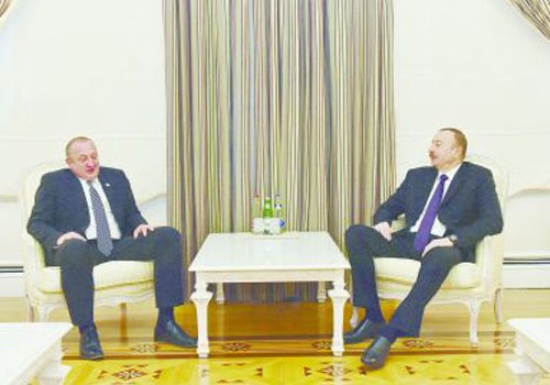 Azərbaycan prezidenti İlham Əliyev gürcüstanlı həmkarı ilə görüşüb