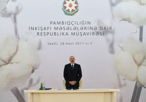 Prezident İlham Əliyev Saatlıda müşavirə keçirir - Fotolar