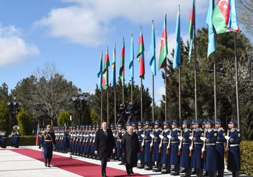 Qazaxıstan prezidenti Nursultan Nazarbayevin rəsmi qarşılanma mərasimi olub