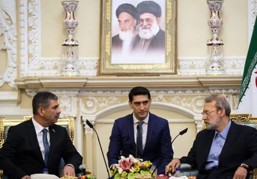Zakir Həsənov İran İslam Şurası Məclisinin sədri ilə görüşüb