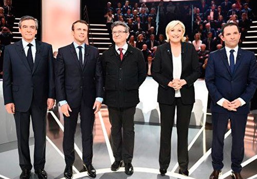 Fransada birinci tur prezident seçkilərində Makron liderlik edir