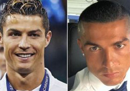 Ronaldo saçını qırxdırdı, tanınmaz hala düşdü