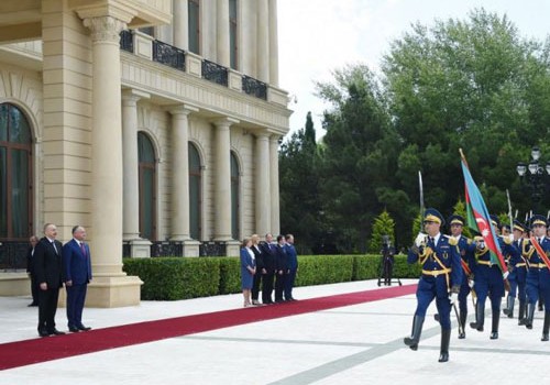Moldova prezidenti İqor Dodonun rəsmi qarşılanma mərasimi olub - Fotolar