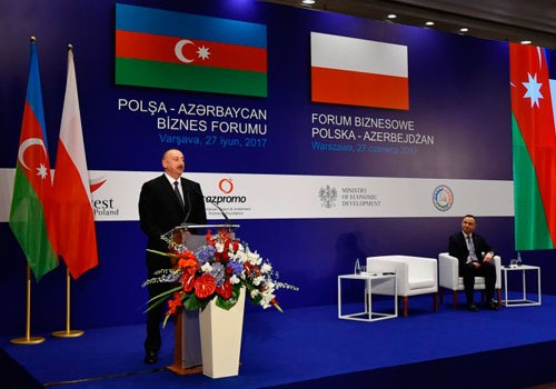 Varşavada Azərbaycan - Polşa biznes forumu keçirilib - Fotolar