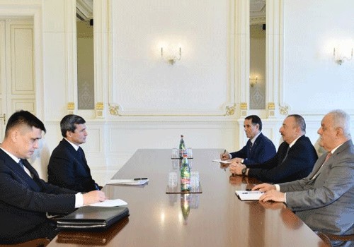 Azərbaycan prezidenti Türkmənistan baş nazirinin müavinini qəbul edib