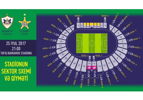 “Qarabağ”-“Şerif” oyununun biletləri satışa çıxarılıb