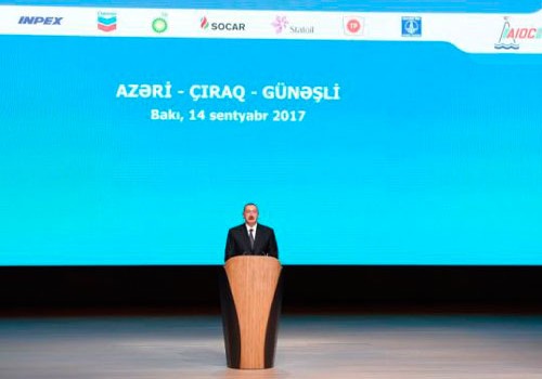 Prezident: "Azəri-Çıraq-Günəşli" blokunda hasil edilməmiş 500 milyon ton neft var"