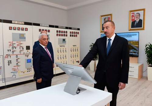 Prezident İlham Əliyev “Neftçala” yarımstansiyasının açılışında iştirak edib