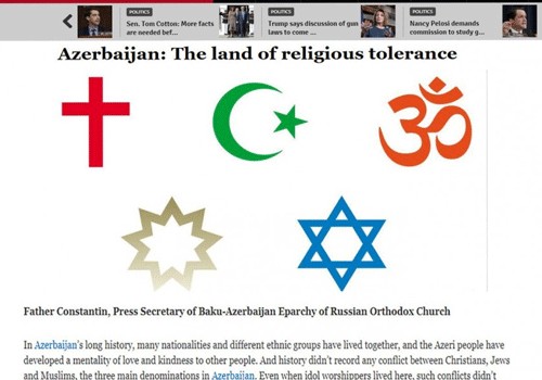 “The Washington Times”: Azərbaycan - dini tolerantlıq diyarı
