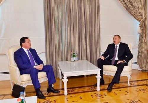 Azərbaycan prezidenti Qazaxıstan baş nazirinin I müavinini qəbul edib