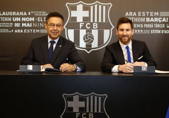 Messi "Barselona" ilə yeni müqavilə imzalayıb
