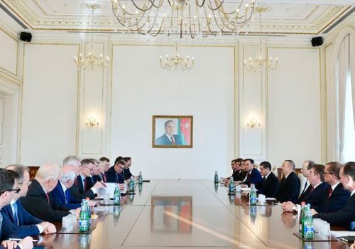 Azərbaycan prezidenti Almaniya İqtisadiyyatının Şərq Komitəsinin sədrini qəbul edib