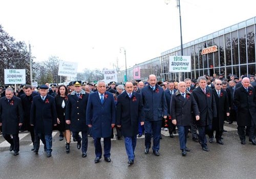 Minlərlə soydaşımız Quba Soyqırımı Memorial Kompleksinə yürüş edib - Fotolar