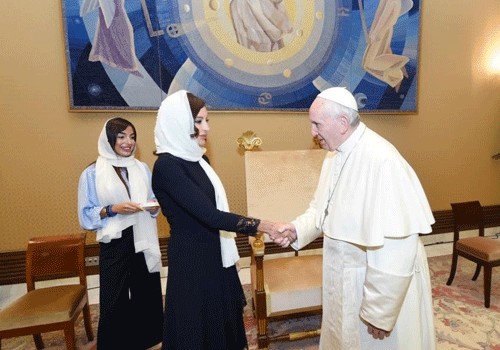Birinci vitse-prezident Mehriban Əliyeva Roma Papası Fransisk ilə görüşüb - Yenilənib