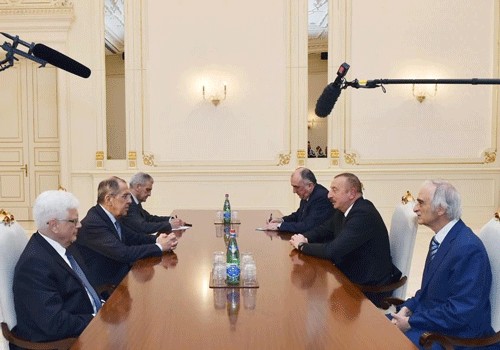 Prezident İlham Əliyev Rusiyanın xarici işlər nazirini qəbul edib