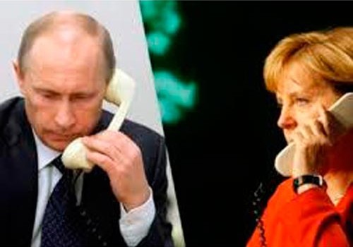 Putinlə Merkel telefon danışığı aparıb