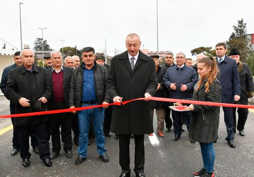 Prezident İlham Əliyev Mərdəkan-Qala avtomobil yolunun açılışında iştirak edib - Fotolar