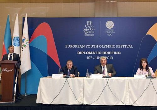 “Bakı-2019” Avropa Gənclər Yay Olimpiya Festivalı diplomatik brifinqə ev sahibliyi edib