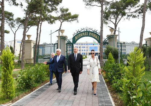 Prezident İlham Əliyev “Mirvari” Park Kompleksinin açılışında iştirak edib