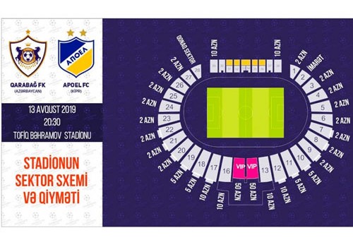 “Qarabağ” – “APOEL” oyununa 8 min bilet satılıb