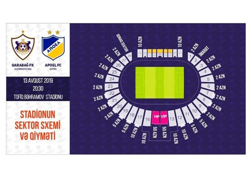 “Qarabağ” – “APOEL” qarşılaşmasına 15 min bilet satılıb
