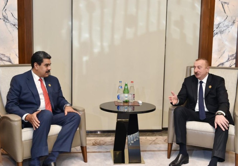 Prezident İlham Əliyev Nikolas Maduro ilə görüşüb