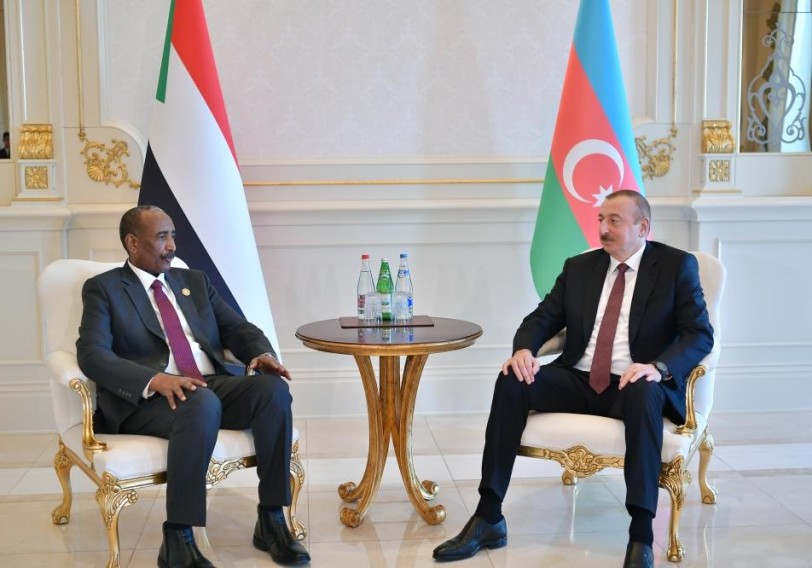 Prezident İlham Əliyev Sudanın Suveren Keçid Şurasının Sədri Abdel Fattah Abdelrahman Al-Burhan ilə görüşüb