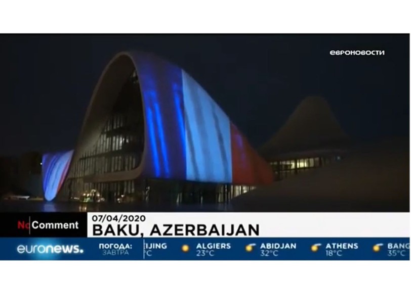 "Euronews" Heydər Əliyev Mərkəzinin COVID-19 yayılan ölkələrlə həmrəyliyini nümayiş etdirdi