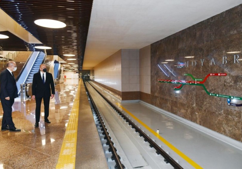 Prezident İlham Əliyev “8 Noyabr” stansiyasında yaradılan şəraitlə tanış olub