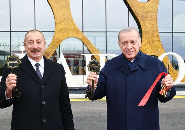 Prezidentlər Füzuli Beynəlxalq Hava Limanının açılışında iştirak ediblər - VİDEO