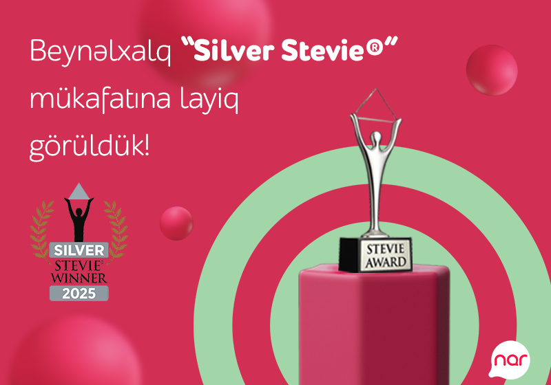 “Nar” nüfuzlu “Stevie” mükafatına layiq görüldü